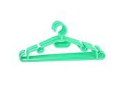 House Closet Green Plastic Suit Dress Clothes Hanging Hanger 6pcs