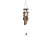 Unique Bargains Living Room Metal Tubes Hanging Decor Gift Wind Chime Bell Windbell Bronze Tone