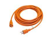 25 ft 16 3 SJTW Light Duty Outdoor Extension Cord 3 Prong Grounded Plug Orange