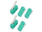 5Pcs AC250 125V 3A 3P Momentary 20mm Lever Arm Micro Switch Green KW12 4S