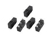 5Pcs AC250 125V 3A 3P Momentary Push Button Actuator Micro Switch Black KW12 0