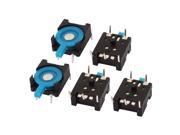 5Pcs 5 Terminals SPDT Micro Slide Switch Momentary Reset Switch Blue