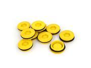 G1 1 2 Hex Socket Design Plastic Male Threaded Sealing Cap Yellow 10pcs