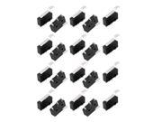20Pcs AC250 125V 5A 3P Momentary 22mm Lever Arm Micro Switch Black KW12 6