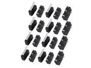 20Pcs AC250 125V 5A 3P Momentary 18mm Lever Arm Micro Switch Black KW12 12