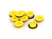 M26 Hex Socket Design Plastic Male Threaded Sealing Cap Yellow 9pcs