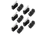 10Pcs AC250 125V 3A 3P Momentary 18mm Lever Arm Micro Switch Black KW12 12