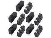 10Pcs AC250 125V 3A 3P Momentary Push Button Actuator Micro Switch Black KW12 0