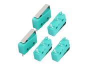 5Pcs AC250 125V 3A 3P Momentary 18mm Lever Arm Micro Switch Green KW12 7S