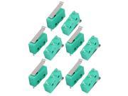 10Pcs AC250 125V 3A 3P Momentary 20mm Lever Arm Micro Switch Green KW12 5S