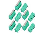 10 Pcs AC250 125V 5A 3P Momentary 18mm Lever Arm Micro Switch Green KW12 7S