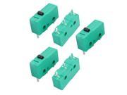 5Pcs AC250 125V 3A 3P Momentary Push Button Actuator Micro Switch Green KW12 0S