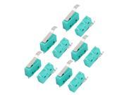 10Pcs AC250 125V 3A 3P Momentary 23mm Lever Arm Micro Switch Green KW12 6S