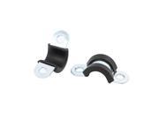2Pcs 13mm Dia EPDM Rubber Lined U Shaped Zinc Plated Pipe Clips Hose Tube Clamp