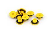 MLD ZG1 4 Hex Socket Design Plastic Male Threaded Sealing Cap Yellow 10pcs