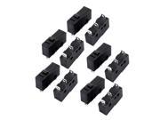 10Pcs AC250 125V 5A 3P Momentary Push Button Actuator Micro Switch Black KW12 0