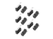 10Pcs AC250 125V 3A 3P Momentary 22mm Lever Arm Micro Switch Black KW12 6