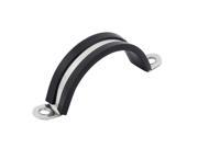 38mm Dia Rubber Lined U Shaped Stainless Steel Pipe Clips Hose Tube Clamp