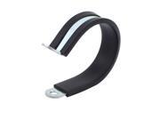 45mm Diameter EPDM Rubber Lined R Shaped Zinc Plated Pipe Clips Hose Tube Clamp