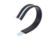 60mm Diameter EPDM Rubber Lined R Shaped Zinc Plated Pipe Clips Hose Tube Clamp