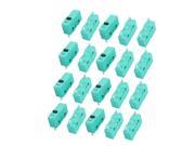 20Pcs AC250 125V 5A 3P Momentary Push Button Actuator Micro Switch Green KW12 0S