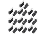 20Pcs AC250 125V 5A 3P Momentary 19mm Lever Arm Micro Switch Black KW12 5
