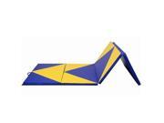 4 x10 x2 Yellow Blue Diamond Yoga Gymnastics Folding Panel Exercise Mat Pad