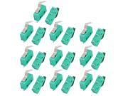 20Pcs AC250 125V 3A 3P Momentary 21mm Lever Arm Micro Switch Green KW12 3S