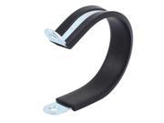 48mm Diameter EPDM Rubber Lined R Shaped Zinc Plated Pipe Clips Hose Tube Clamp