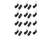 20Pcs AC250 125V 3A 3P Momentary 21mm Lever Arm Micro Switch Black KW12 4