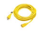 25 ft 16 3 SJTW Light Duty Outdoor Extension Cord 3 Prong Grounded Plug Yellow