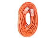 US Plug to Outlet Lighted Extension Cord Cable 13A 16AWG SJTW 100Ft Red Outdoor