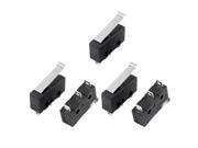 5Pcs AC250 125V 5A 3P Momentary 19mm Lever Arm Micro Switch Black KW12 5