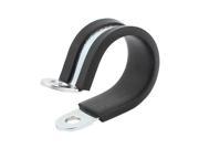 26mm Diameter EPDM Rubber Lined R Shaped Zinc Plated Pipe Clips Hose Tube Clamp