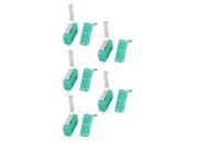 10Pcs AC250 125V 3A 3P Momentary 20mm Lever Arm Micro Switch Green KW12 91S