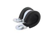 13mm Diameter EPDM Rubber Lined R Shaped Zinc Plated Pipe Clips Hose Tube Clamp
