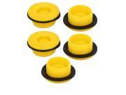 G3 4 Hex Socket Design Plastic Male Threaded Sealing Cap Yellow 5pcs