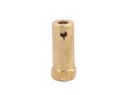 5mm Bore 30mm Length Brass Motor Tyre Coupling Joint Hex Coupler Gold Tone