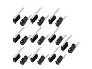 20Pcs AC250 125V 3A 3P Momentary 36mm Lever Arm Micro Switch Black KW12 9