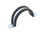 40mm Dia EPDM Rubber Lined U Shaped Zinc Plated Pipe Clips Hose Tube Clamp