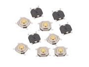 10Pcs 4 Pin Square 4mmx4mmx1.6mm Momentary DPDT Mini Push Button Switch