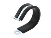 35mm Diameter EPDM Rubber Lined R Shaped Zinc Plated Pipe Clips Hose Tube Clamp