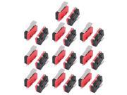20Pcs AC250 125V 5A 3 Terminals Momentary 17mm Lever Arm Micro Switch KW12 1I