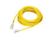 NEMA 5 15R to NEMA 5 15P Lighted Power Extension Cord 13A 16AWG 50Ft UL Approved