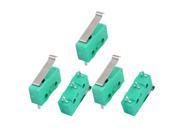 5Pcs AC250 125V 5A 3P Momentary 20mm Lever Arm Micro Switch Green KW12 5S