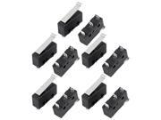 10Pcs AC250 125V 3A 3P Momentary 19mm Lever Arm Micro Switch Black KW12 5