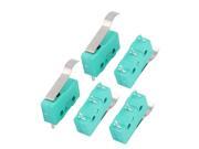 5Pcs AC250 125V 5A 3P Momentary 23mm Lever Arm Micro Switch Green KW12 6S