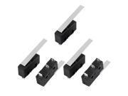 5pcs AC250 125V 5A 3P Momentary 29mm Lever Arm Micro Switch Black KW12 8