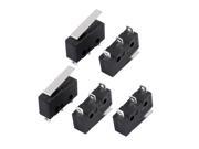 5Pcs AC250 125V 3A 3P Momentary 18mm Lever Arm Micro Switch Black KW12 1