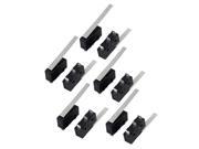 10Pcs AC250 125V 5A 3P Momentary 36mm Lever Arm Micro Switch Black KW12 9